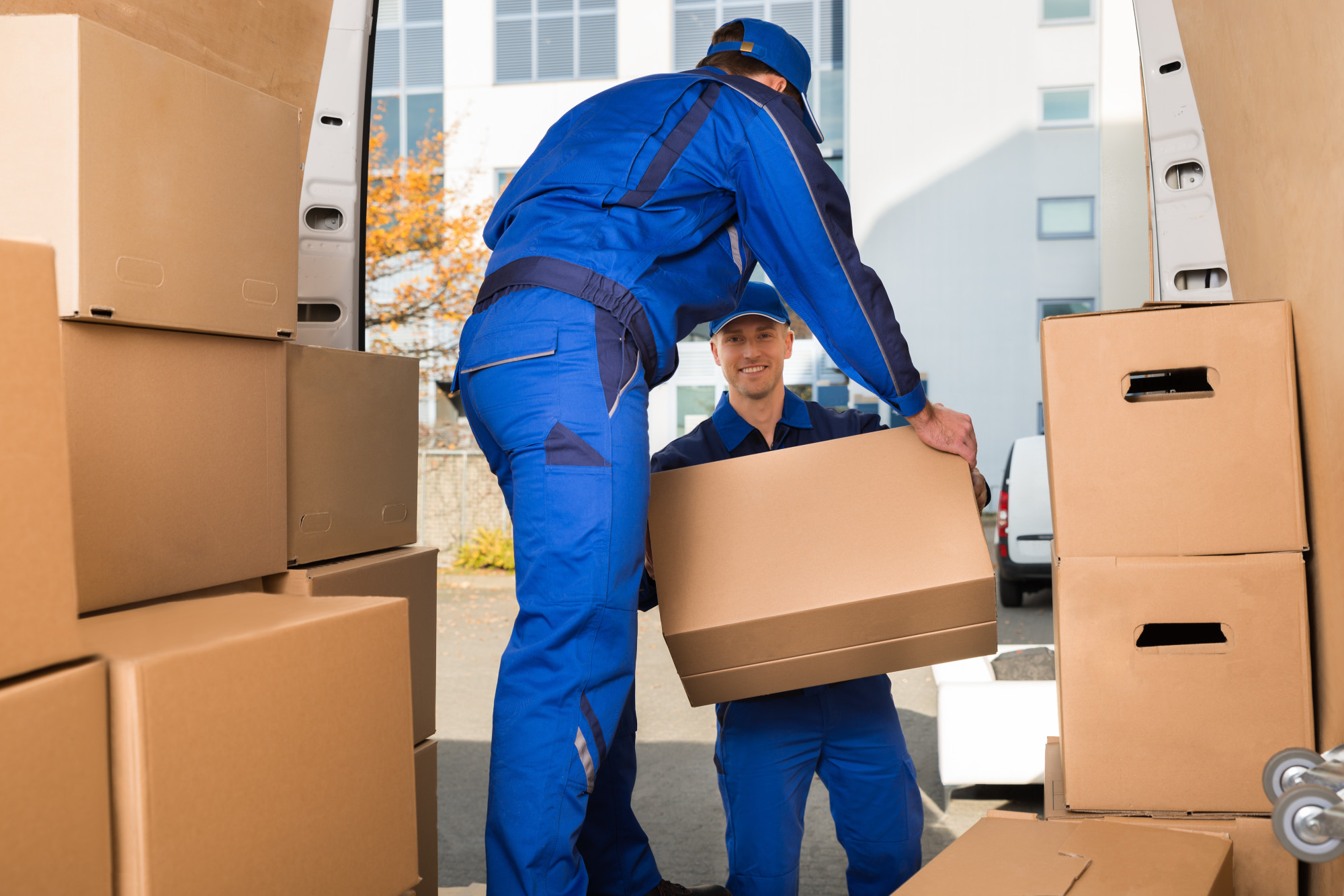 Careful packing of household goods for relocation